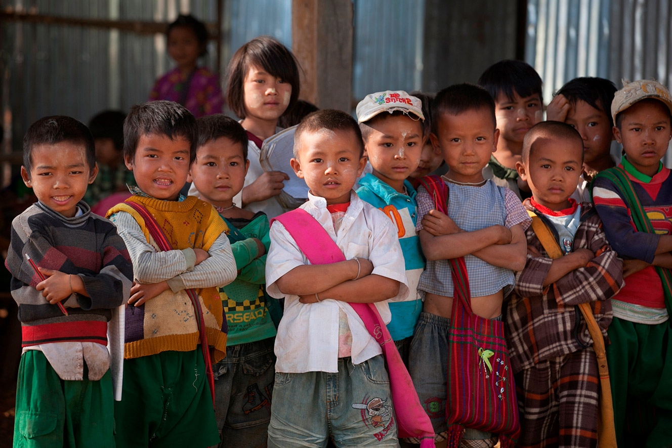 Photo of a group of children in Myanmar