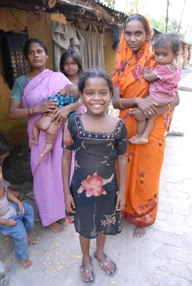 Photo of a family living in India’s Leprosy colonies