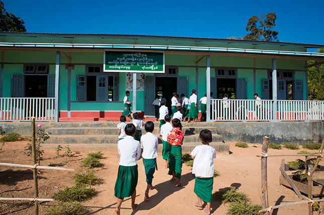 Photo of children going to school