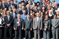 Group photo from ceremony marking establishment of Ryoichi Sasakawa Young Leaders Fellowship Fund