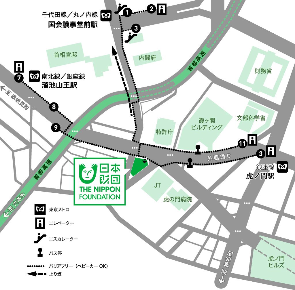 日本財団ビル周辺の地図