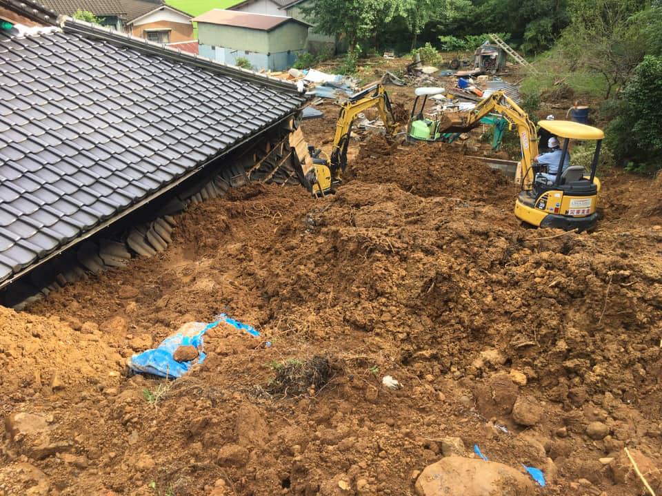 写真:九州北部豪雨の被害を受けた被災地の様子