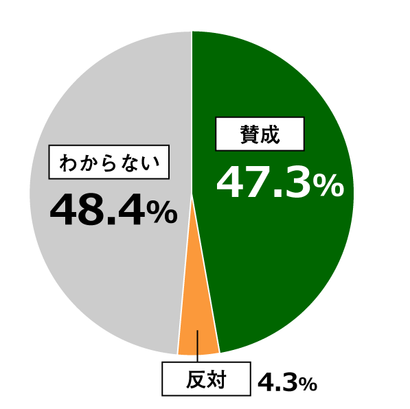 18歳意識調査結果の円グラフ