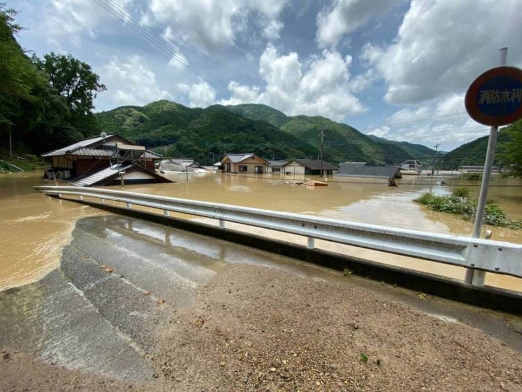 写真：浸水被害に遭った町