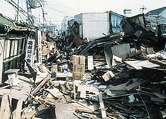 写真:被災地の様子