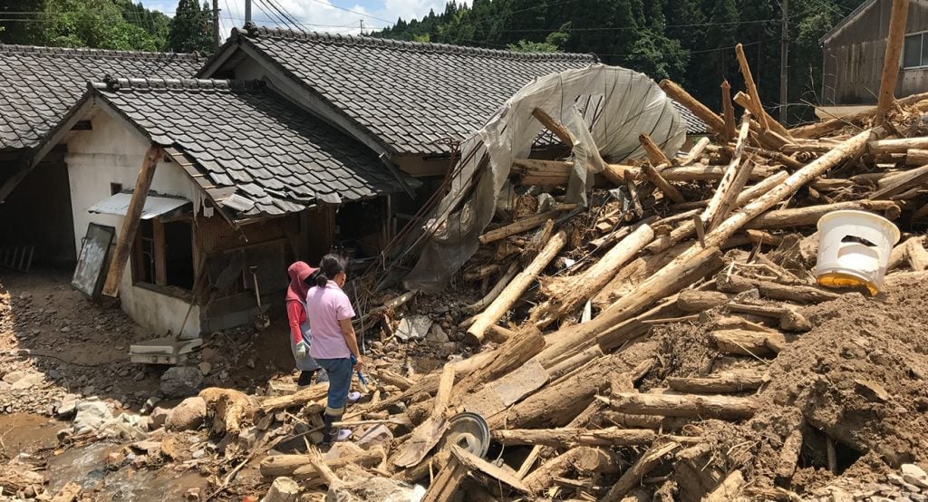 写真:被災地の様子