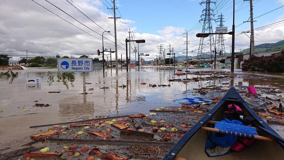 写真:台風19号の被害を受けた被災地の様子