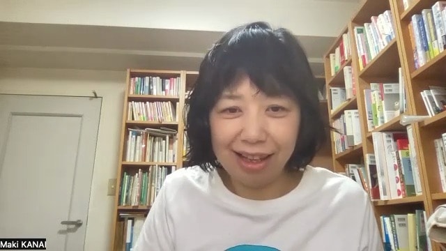 写真:オンラインで取材に応える金井さん