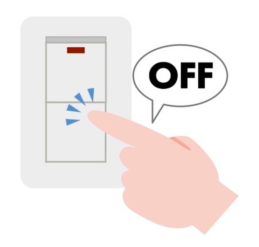 イラスト：
スイッチを押す指